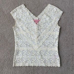 Bandolino Yellow Lace Blouse, S